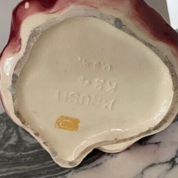 PICK-UP ONLY Antique LARGE McCoy Red Riding Hood Porcelain Cookie Jar Brush K24 - Picture 5 of 6